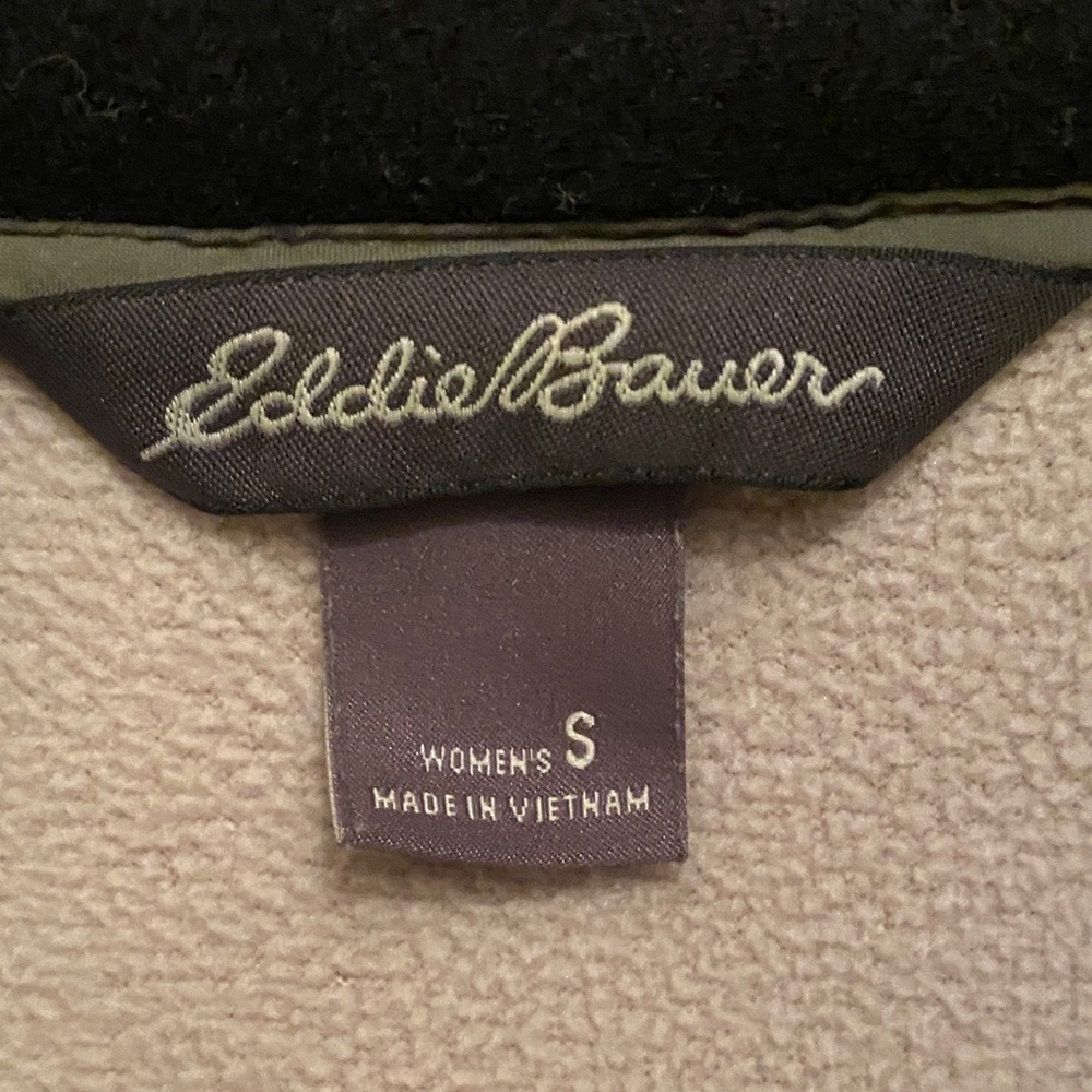 Eddie Bauer Women’s Quest 300 Fleece Jacket Olive/Cream Women’s Size Small - Picture 2 of 5